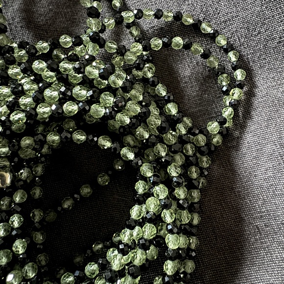 Jay King 5-Strand Green Peridot Black Spinel Waterfall-Design Necklace NIB! - Picture 3 of 5